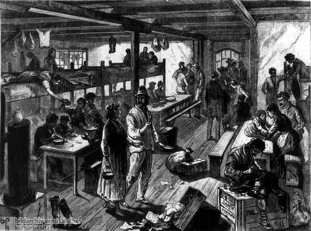 Temporary Lodgings for Emigrants, Hamburg (1882) 